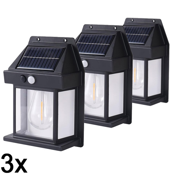 3x Napelemes kültéri lámpa – nincs szükség vezetékezésre | FLUXLAMP