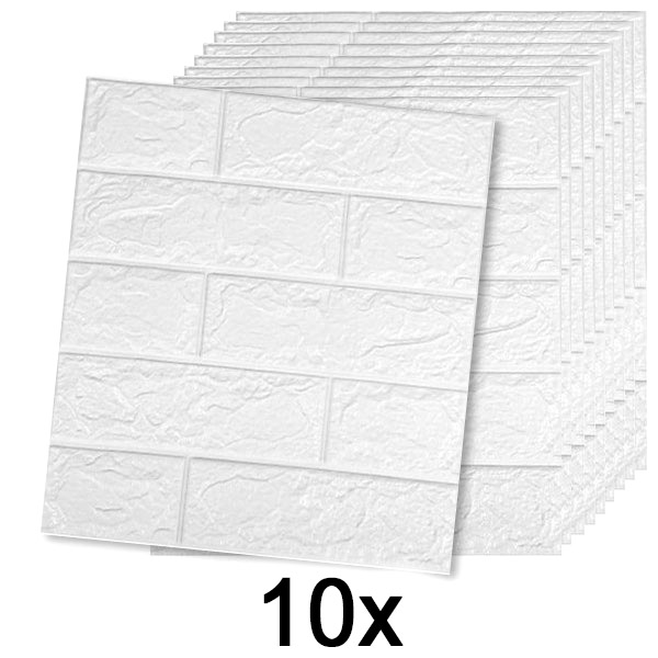 2x (5 darab) Öntapadós Tégla Tapéta 3D Mintával | BRICKSBY