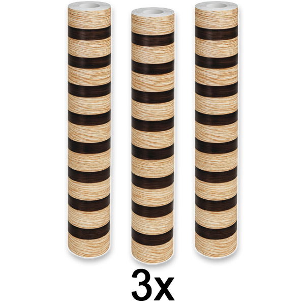 3x Öntapadós fahatású falpanel | LINEWALL