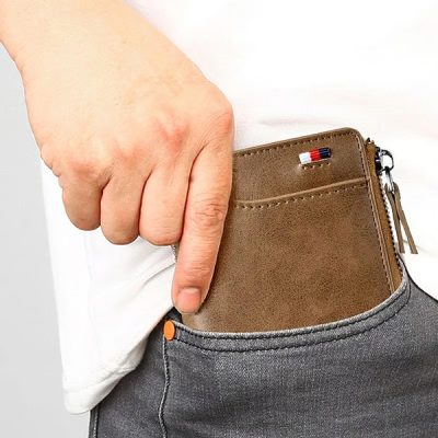 Biztonságos bőr cipzáras pénztárca | ZIPPWAL